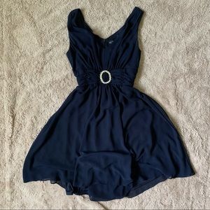 la nouvelle renaissance dress, navy blue, size 4